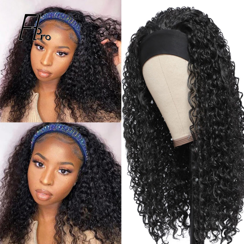 Curly Headband Wig Human Hair In Stock Factory Supplier